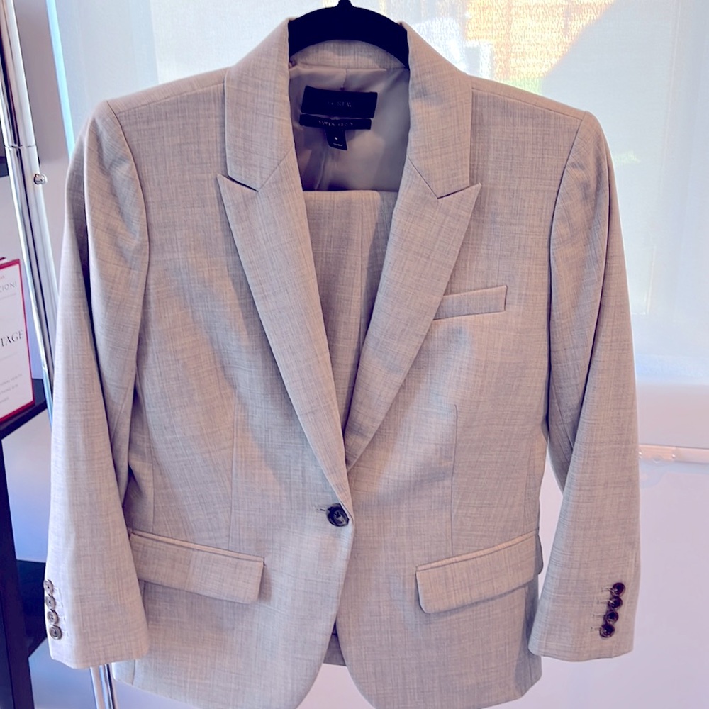 J Crew Gray Trouser Suit